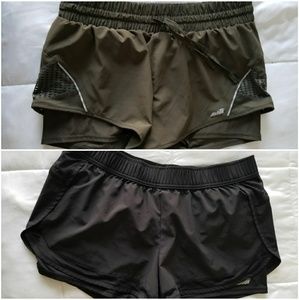 2 Mid Waisted Workout Shorts Fitness Shorts